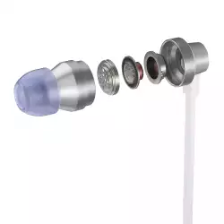 Геймърски слушалки с микрофон Logitech G333 In-ear 3.5 mm + USB-C adapter, тапи жични, бели