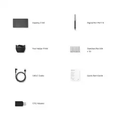Графичен таблет HUION Inspiroy 2 M, 5080 LPI, Зелен