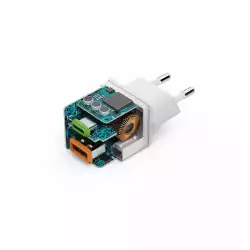 HAMA Бързо мини зарядно, 30 W, 1x USB-C, 1x USB-A, PD, бял