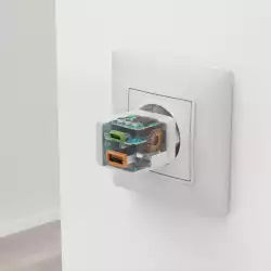 HAMA Бързо мини зарядно, 30 W, 1x USB-C, 1x USB-A, PD, бял