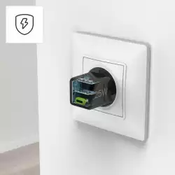 HAMA Бързо мини зарядно 220V, USB-C, PD/Qualcomm, 25 W, черен