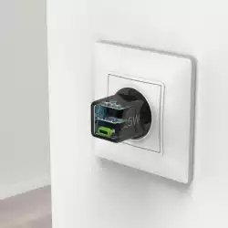 HAMA Бързо мини зарядно 220V, USB-C, PD/Qualcomm, 25 W, черен