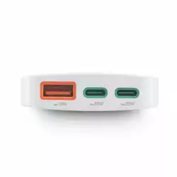 HAMA Бързо мини зарядно, 65W, 2x USB-C, 1x USB-A, PD, плоско, бяло