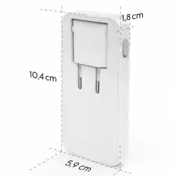 HAMA Бързо мини зарядно, 65W, 2x USB-C, 1x USB-A, PD, плоско, бяло
