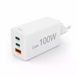 HAMA Бързо зарядно 220V, 100 W GaN, 2x USB-C PD, 1x USB-A QC