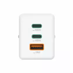 HAMA Бързо зарядно 220V, 100 W GaN, 2x USB-C PD, 1x USB-A QC