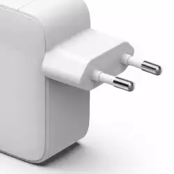 HAMA Бързо зарядно, 30 W, GaN, 2x USB-C, с разтегателен кабел 0.7м, бял