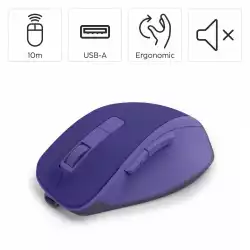 HAMA Безжична оптична мишка WM-500 Recharge, 6 бут.,800/1200/1600 dpi, безшумна, лилаво