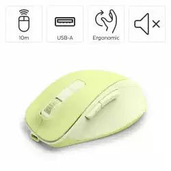HAMA Безжична оптична мишка WM-500 Recharge, зелена, 6 бут.,800/1200/1600 dpi, безшумна
