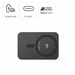 HAMA Безжична външна батерия Qi2, 10000mAh, индуктивно зареждане, антрацит                          