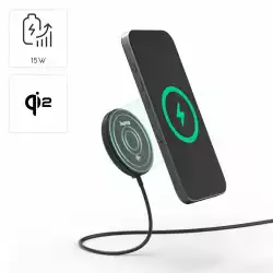 HAMA Безжично зарядно устройство Qi2, 15 W, черно,