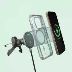 HAMA Безжично зарядно устройство Qi2, 15W, за кола, черно