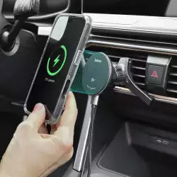 HAMA Безжично зарядно устройство Qi2, 15W, за кола, черно