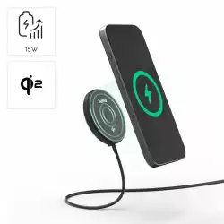 HAMA Безжично зарядно устройство Qi2, 15 W, черно,
