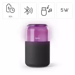 HAMA Блутут колонка "Can Speaker" 5 W, 4 LED режима на осветление
