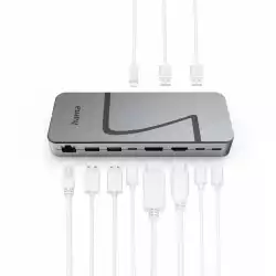 HAMA Докинг станция "Connect2Office Speed", USB4, USB-C, PD, 40 Gbit/s, 10 порта