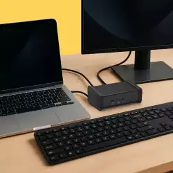HAMA Докинг станция USB-C "Connect2Office Black", 9 порта, 2x HDMI&trade;, USB-A, USB-C, LAN                          