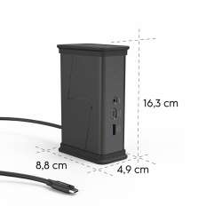 HAMA Докинг станция USB-C "Connect2Office Black", 9 порта, 2x HDMI™, USB-A, USB-C, LAN
