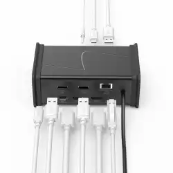 HAMA Докинг станция USB-C "Connect2Office Black", 9 порта, 2x HDMI™, USB-A, USB-C, LAN