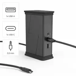 HAMA Докинг станция USB-C "Connect2Office Black", 9 порта, 2x HDMI™, USB-A, USB-C, LAN