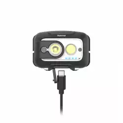 HAMA Фенер Челник/ LED "HL500-C", USB-C, 4 Режима