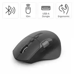 HAMA Мишка „WM-900“ мултифункционална, ергономична, Bluetooth, батерия, RGB, черна