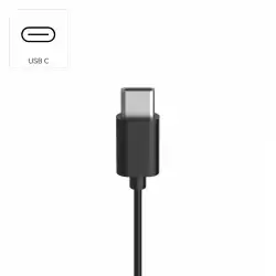 HAMA Слушалки с микрофон "Fun C", USB-C, водач за кабел от едната страна, черни