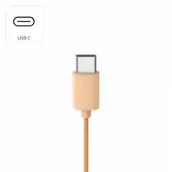 HAMA Слушалки с микрофон "Fun C", USB-C, водач за кабел от едната страна, Оранжев