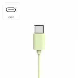 HAMA Слушалки с микрофон "Fun C", USB-C, водач за кабел от едната страна, зелени