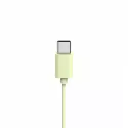 HAMA Слушалки с микрофон "Fun C", USB-C, водач за кабел от едната страна, зелени