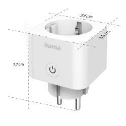 HAMA Смарт мини контакт, Wi-Fi, Гласов контрол, 3680 W, Matter