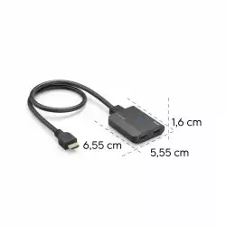 HAMA Сплитер 4K HDMI мъжко - 2 x HDMI женско, черен