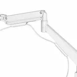 HAMA Стойка за монитор за бюро, 17"-35", регулируема, газова пружина, бял
