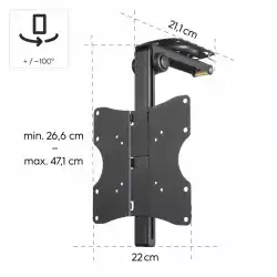 HAMA Стойка за TV за монтаж на таван, 117 cm (46") , до 20 кг, 220876