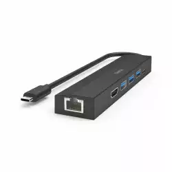 USB-C хъб HAMA, мултипорт, 6 порта, 3 x USB-A, USB-C, HDMI, LAN/Ethernet