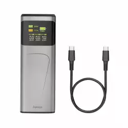 HAMA Външна батерия “High Power”, 65 W, 20000 mAh, 2x USB-C, USB-A, Fast Charging