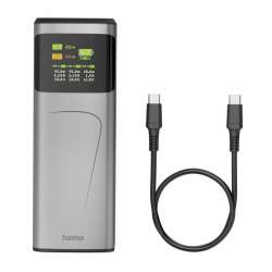 HAMA Външна батерия “High Power”, 65 W, 20000 mAh, 2x USB-C, USB-A, Fast Charging