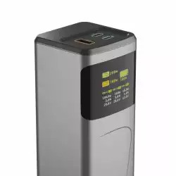 HAMA Външна батерия „High Power“, 200 W, 24000 mAh, 2x USB-C, USB-A, бързо зареждане