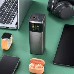 HAMA Външна батерия „High Power“, 200 W, 24000 mAh, 2x USB-C, USB-A, бързо зареждане