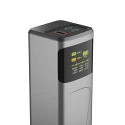HAMA Външна батерия „High Power“, 200 W, 24000 mAh, 2x USB-C, USB-A, бързо зареждане