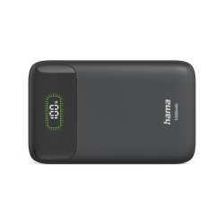 HAMA Външна батерия "PD10-W20", 10000 mAh, 3 изхода: 2 x USB-C, USB-A, Бързо зареждане