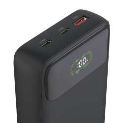 HAMA Външна батерия "PD20-W20", 20000 mAh, 3 изхода: 2 x USB-C, USB-A, Бързо зареждане
