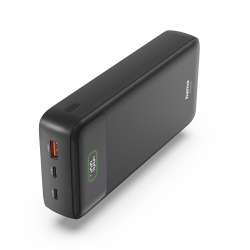 HAMA Външна батерия "PD27-W65", 27000 mAh, Изходи: 2xUSB-C, USB-A, Бързо зареждане