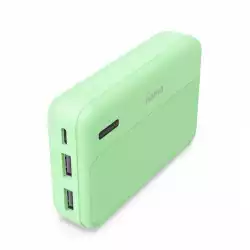HAMA Външна батерия "Pocket 10", 10000 mAh, Изходи: 2x USB-A, зелена