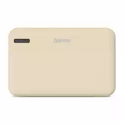 HAMA Външна батерия "Pocket 10", 10000 mAh, Изходи: 2x USB-A, бежов