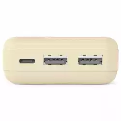 HAMA Външна батерия "Pocket 10", 10000 mAh, Изходи: 2x USB-A, бежов