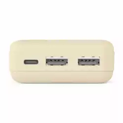 HAMA Външна батерия "Pocket 10", 10000 mAh, Изходи: 2x USB-A, бежов
