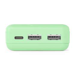 HAMA Външна батерия "Pocket 10", 10000 mAh, Изходи: 2x USB-A, зелена