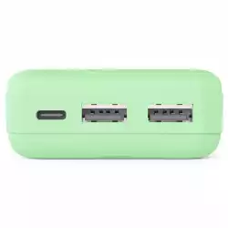 HAMA Външна батерия "Pocket 10", 10000 mAh, Изходи: 2x USB-A, зелена