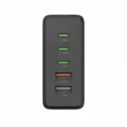 HAMA Зарядна станция 140 W, GaN, Fast Charger, 3 x USB-C, 2 x USB-A, PD